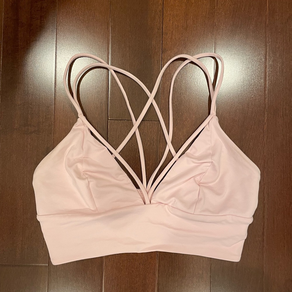 Lululemon Pink Strappy Sports Bra